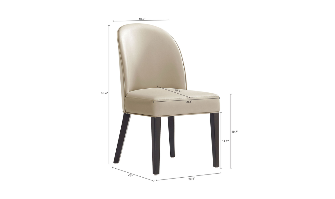 Manhattan Comfort Hillman Wood Upholstered Dining Chair-Jennifer Furniture