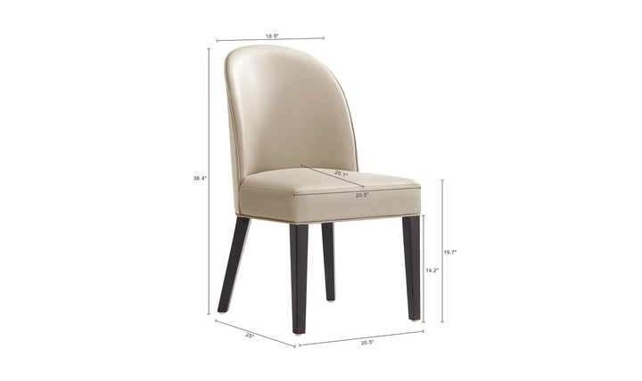 Manhattan Comfort Hillman Wood Upholstered Dining Chair-Jennifer Furniture