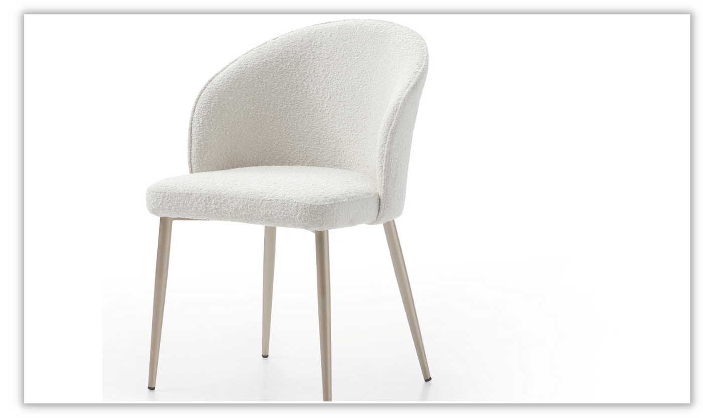ESF Italia HomeTown Fabric Dining Chair in White