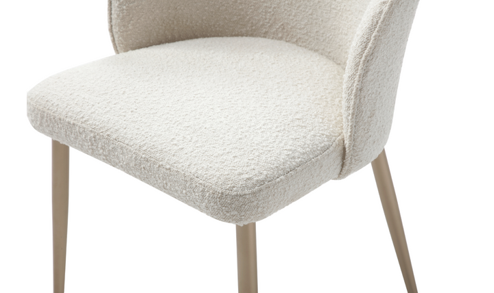 HomeTown Fabric Dining Chair in White-Jennifer Furniture