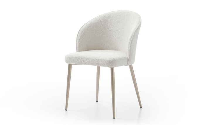 HomeTown Fabric Dining Chair in White-Jennifer Furniture