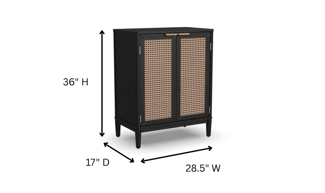 Homestyles Brentwood Bar Cabinet With Black-Painted Finish