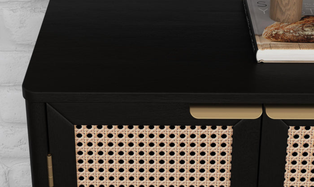 Homestyles Brentwood Bar Cabinet With Black-Painted Finish