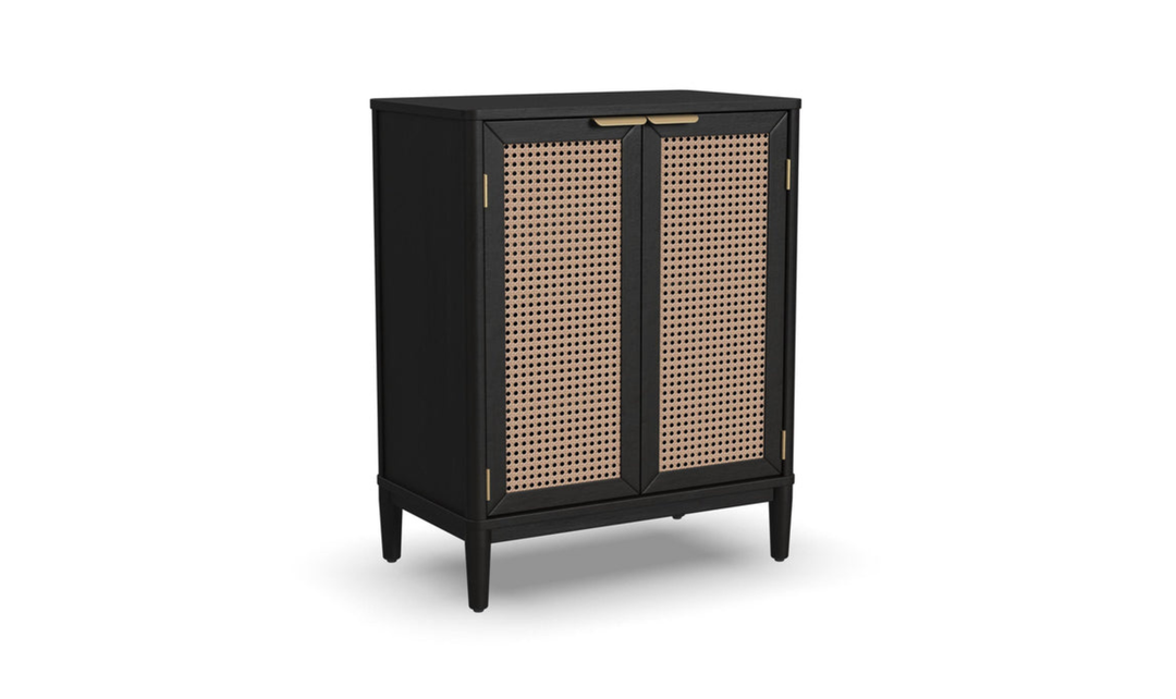 Homestyles Brentwood Bar Cabinet With Black-Painted Finish