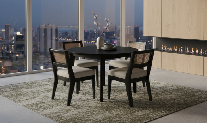 Homestyles Brentwood Black 5-Piece Round Dining Set-jennifer furniture
