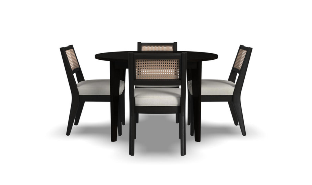 Homestyles Brentwood Black 5-Piece Round Dining Set