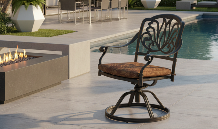 Homestyles Capri Outdoor Swivel Rocking Chair-jennifer furniture