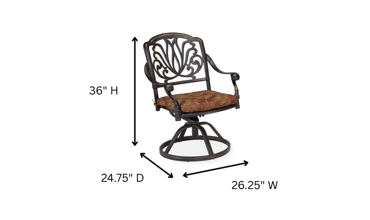 Homestyles Capri Outdoor Swivel Rocking Chair-jennifer furniture