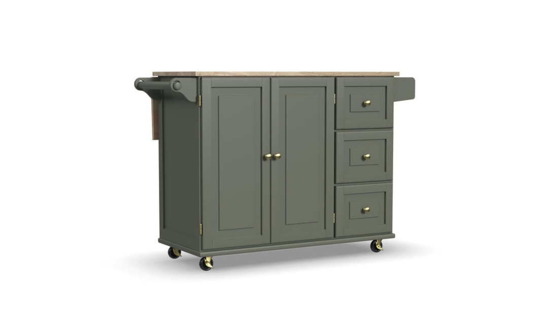 Homestyles Dolly Madison Drop Leaf Kitchen Cart
