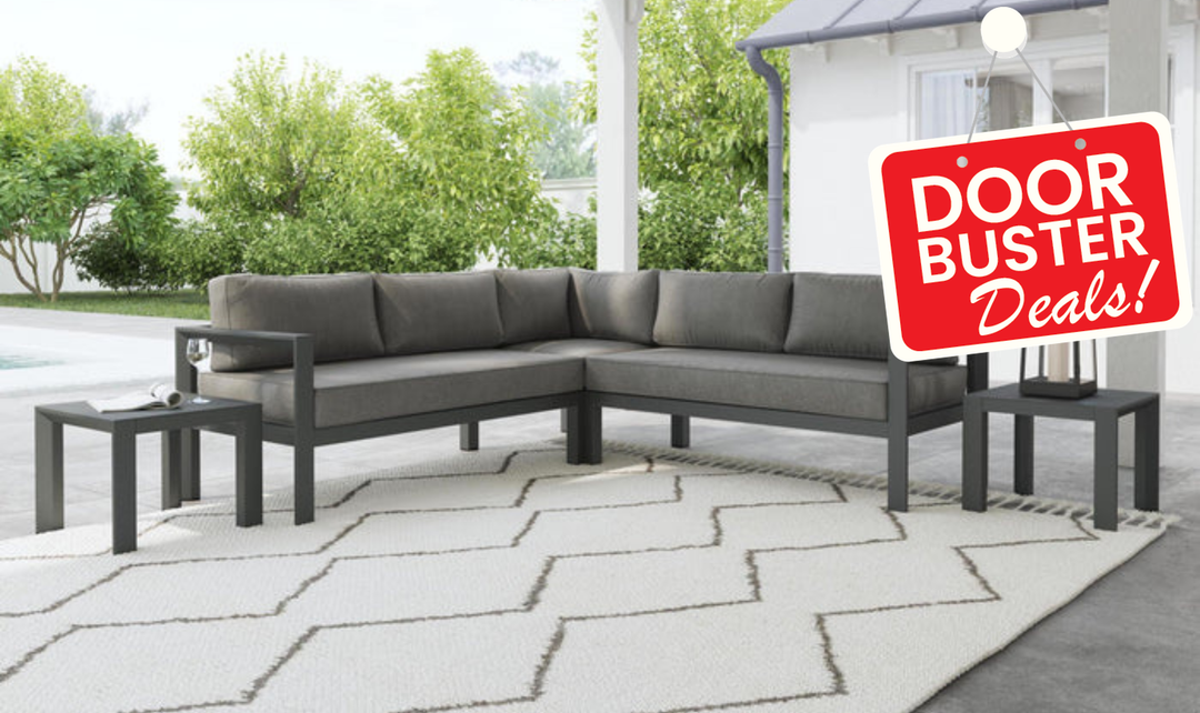 Homestyles Grayton 5 Seat Sectional Sofa With 2 End Tables-jennifer furniture