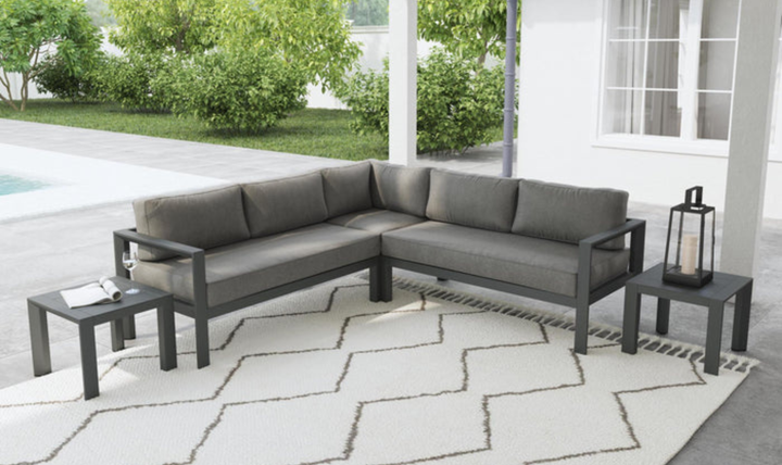 Homestyles Grayton 5 Seat Sectional Sofa With 2 End Tables-jennifer furniture