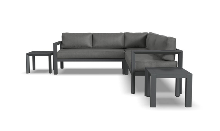 Homestyles Grayton 5 Seat Sectional Sofa With 2 End Tables