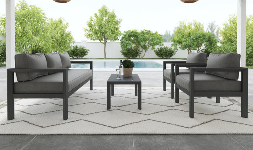 Homestyles Grayton Outdoor Aluminum Sofa 4-Piece Set-jennifer furniture