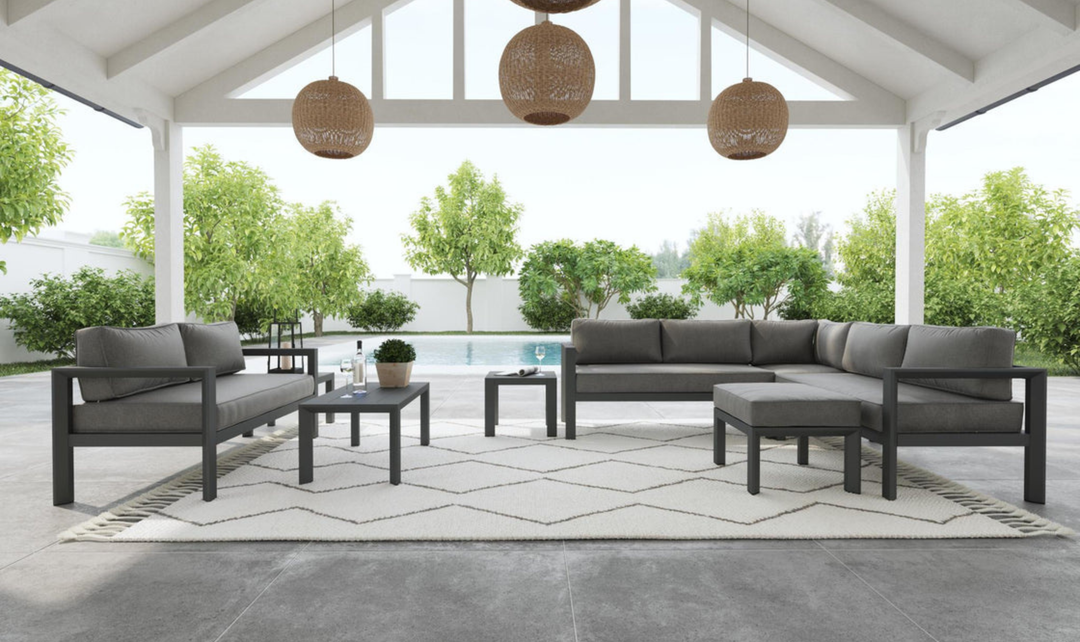 Homestyles Grayton Outdoor Aluminum Sofa 4-Piece Set-jennifer furniture