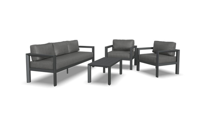 Homestyles Grayton Outdoor Aluminum Sofa 4-Piece Set-jennifer furniture