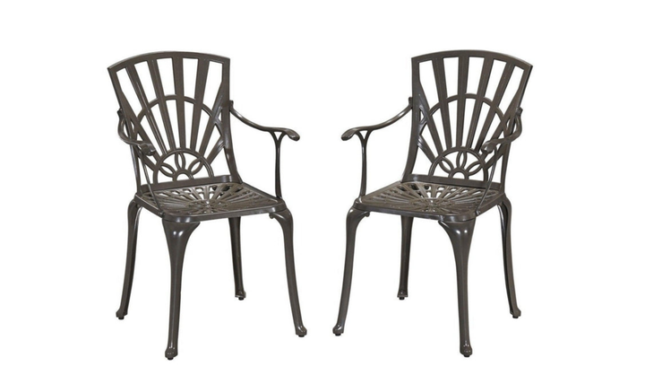 Homestyles Grenada Traditional Metal Outdoor Chair