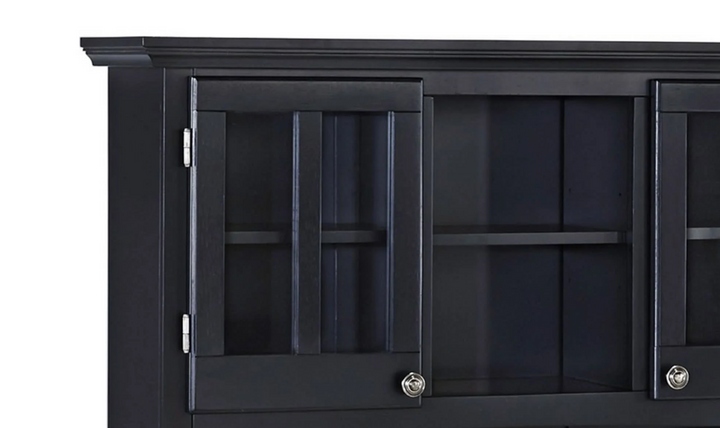 Homestyles Hampton Server with Hutch in Black-Jennifer Furniture