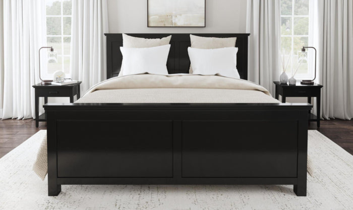 Homestyles Oak Park Black Wooden Bedroom Set-jennifer furnitue