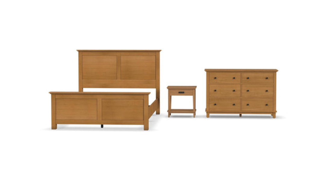 Homestyles Oak Park King Bed, Dresser, and Two Nightstands