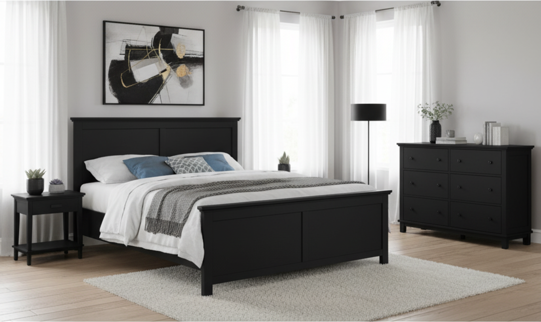 Homestyles Oak Park King Bed, Dresser, and Two Nightstand-jennifer furniture