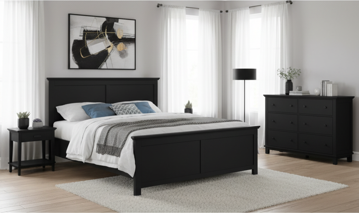 Homestyles Oak Park King Bed, Dresser, and Two Nightstand-jennifer furniture
