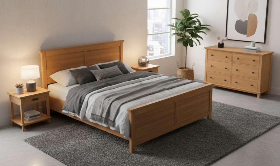Homestyles Oak Park King Bed, Two Nightstands and Dresser-jennifer furniture