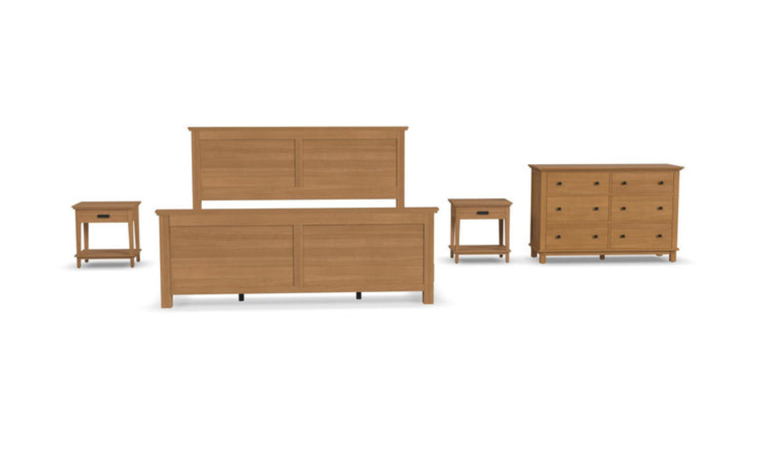 Homestyles Oak Park King Bed, Two Nightstands and Dresser-jennifer furniture
