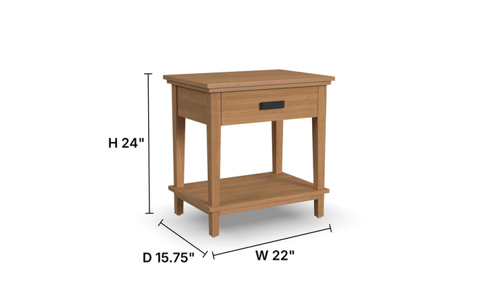 Homestyles Oak Park Single Drawer Nightstand-Jennifer Furniture
