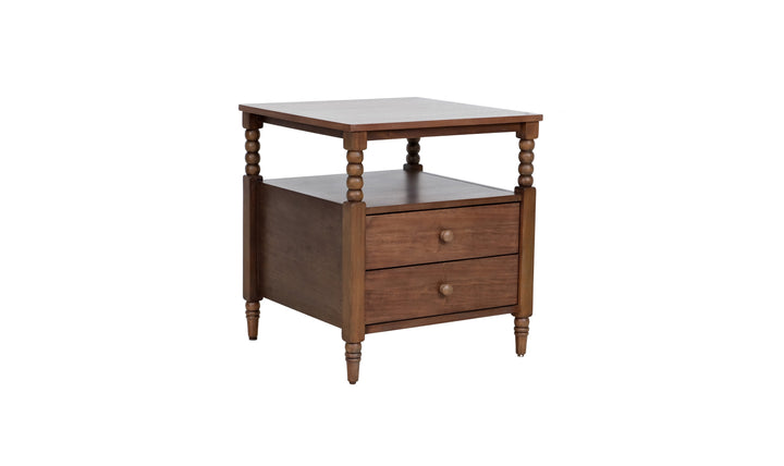 Homestyles Spindle 2 Drawer Wooden Nightstand