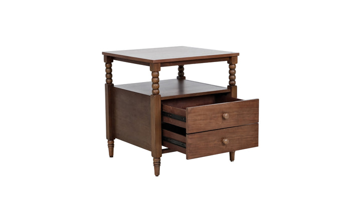 Homestyles Spindle 2 Drawer Wooden Nightstand