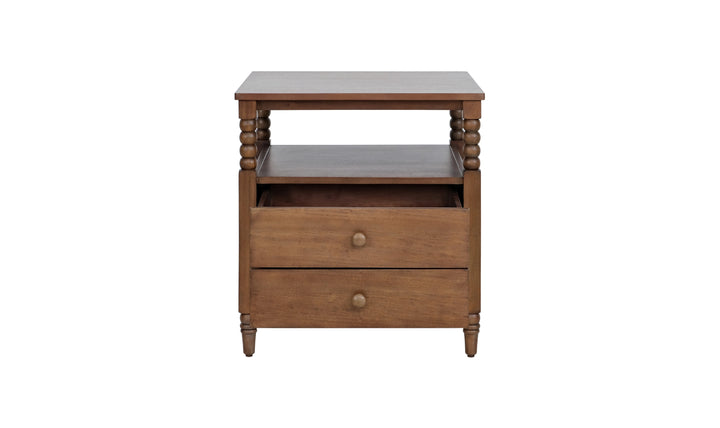 Homestyles Spindle 2 Drawer Wooden Nightstand