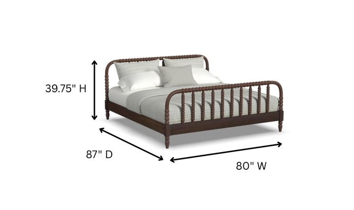 Homestyles Spindle King Bed and Two Nightstands
