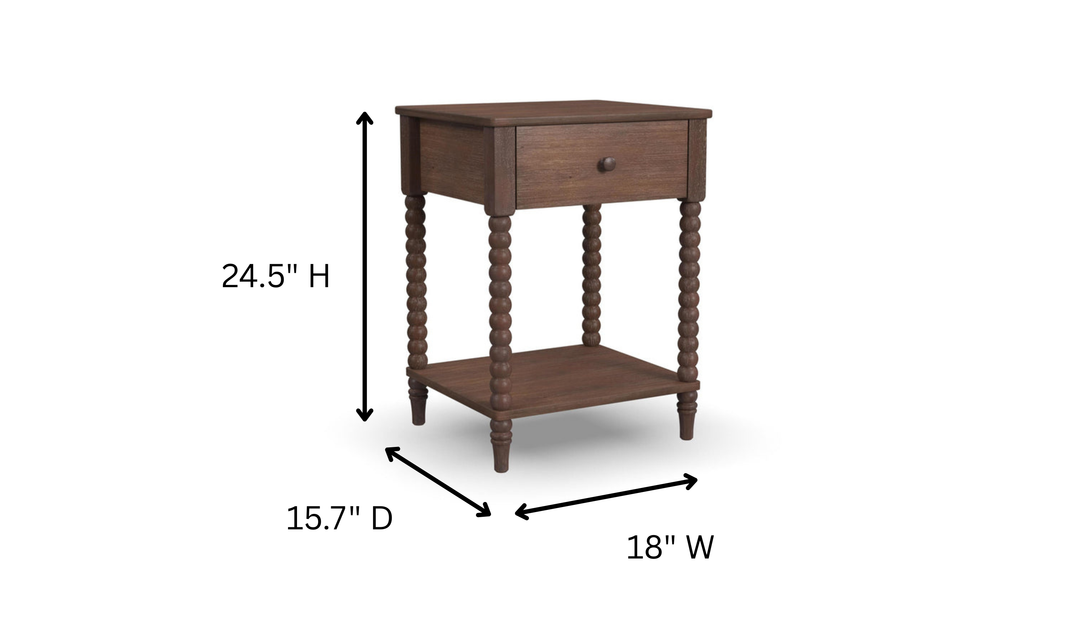 Homestyles Spindle King Bed and Two Nightstands