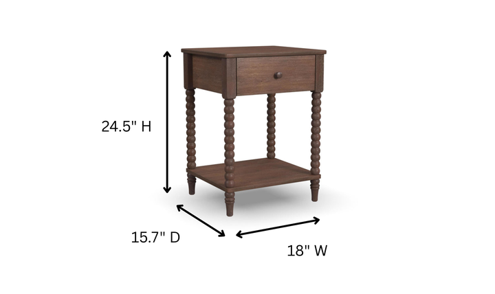 Homestyles Spindle King Bed and Two Nightstands
