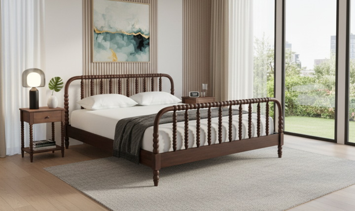 Homestyles Spindle Queen Bed and Two Nightstands-jennifer furniture