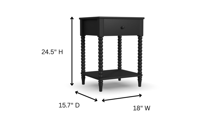 Homestyles Spindle Wooden Black King Bedroom Set