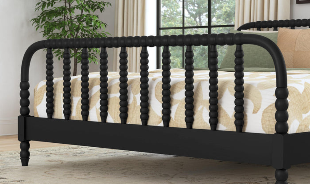 Homestyles Spindle Wooden Black King Bedroom Set-jennifer furniture