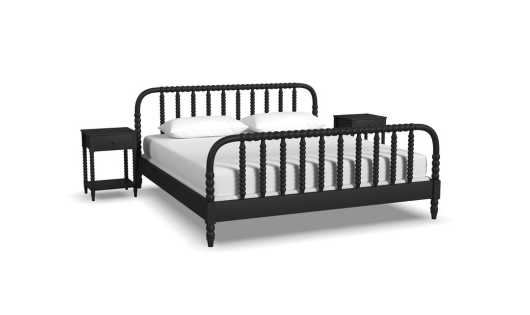 Homestyles Spindle Wooden Black King Bedroom Set