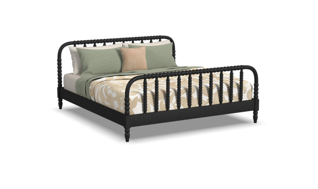 Homestyles Spindle Wooden Black King Bedroom Set