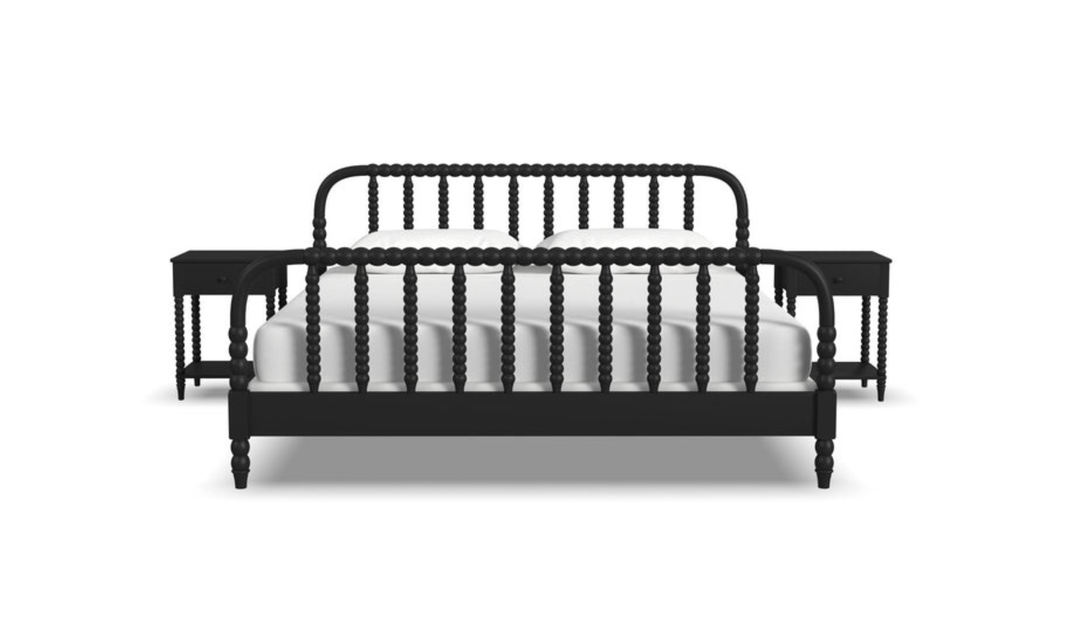 Homestyles Spindle Wooden Black King Bedroom Set