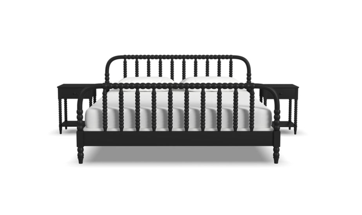 Homestyles Spindle Wooden Black King Bedroom Set