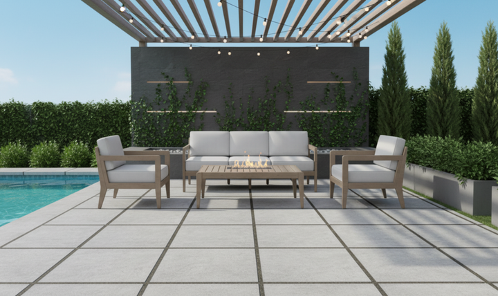 Homestyles Sustain 4-Piece Wooden Outdoor Sofa Set-jennifer furniture