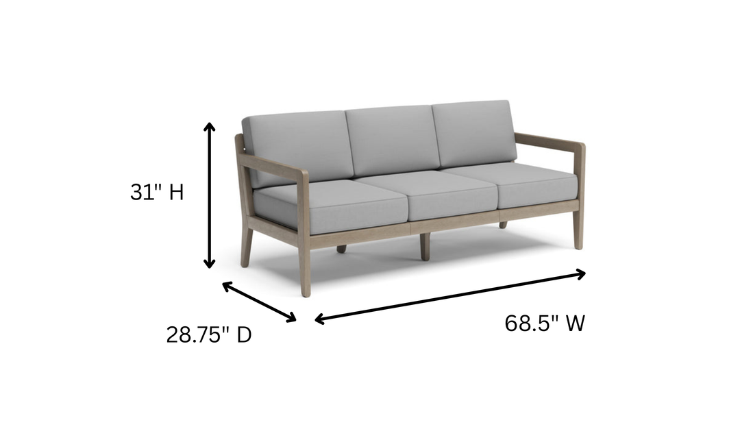 Homestyles Sustain 4-Piece Wooden Outdoor Sofa Set