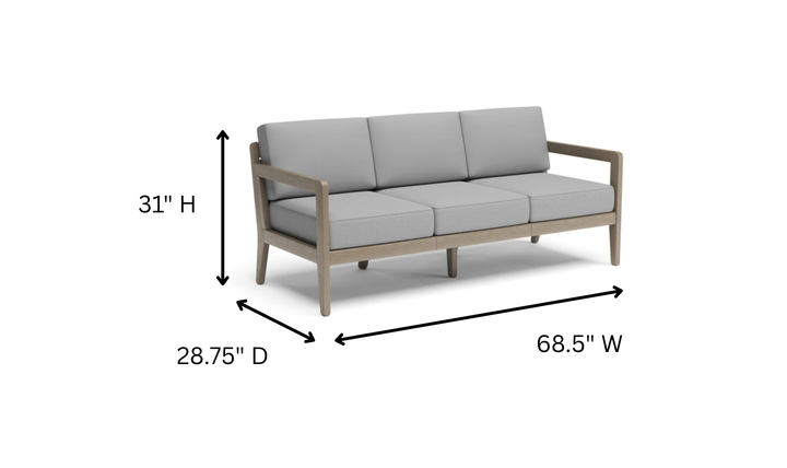 Homestyles Sustain 4-Piece Wooden Outdoor Sofa Set