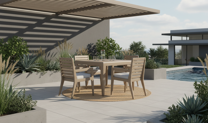 Homestyles Sustain Outdoor Dining Table and Four Armchairs