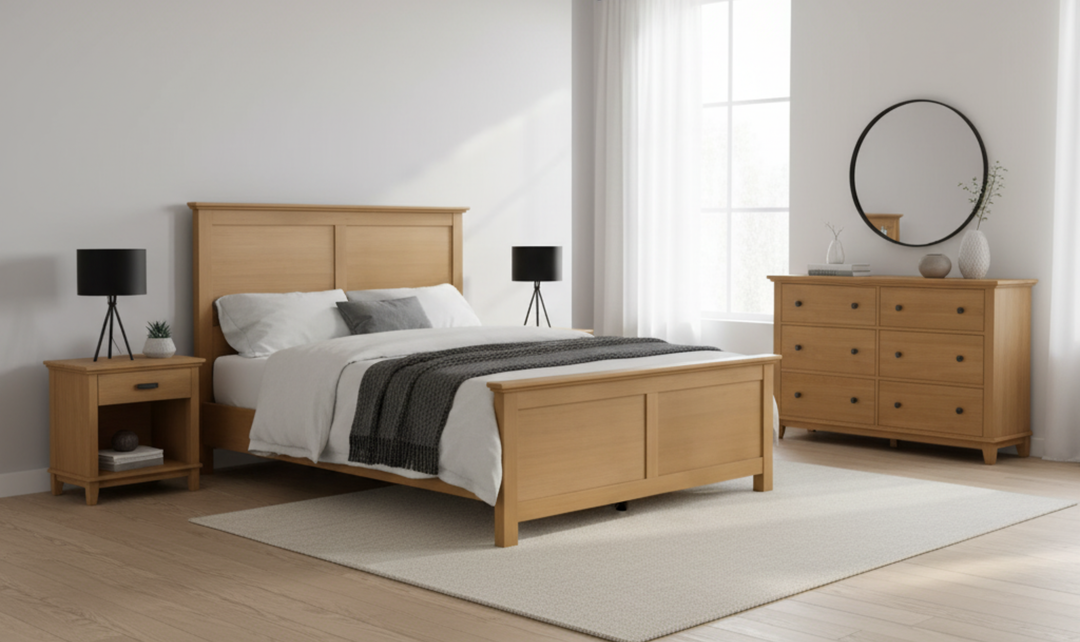 Homestyles Oak Park Brown Wooden Bedroom Set-jennifer furniture