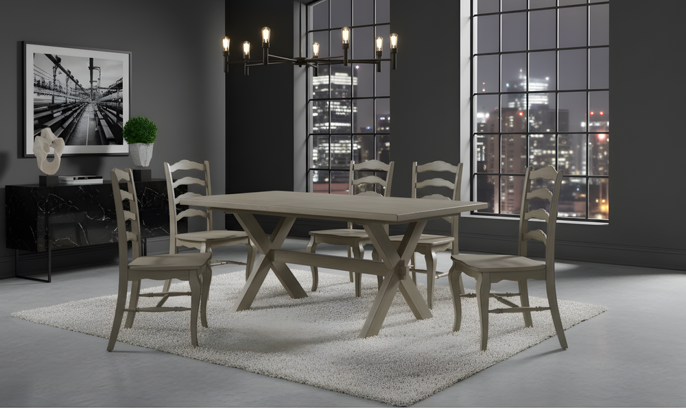 Homestyles Walker 7 Piece Dining Set in Gray-jennifer furniture