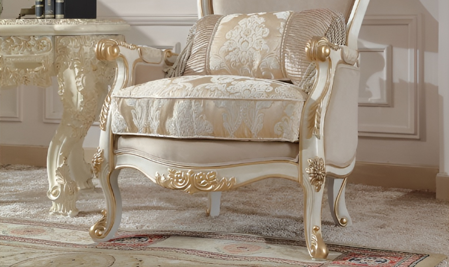 Homeydesign Mazie 3 Pieces Fabric Living Room Set in Cove White Finish- jennifer furniture