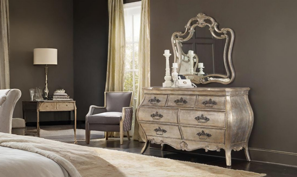 Hooker Furniture Bedroom Sanctuary Shaped Mirror-jennifer furniture