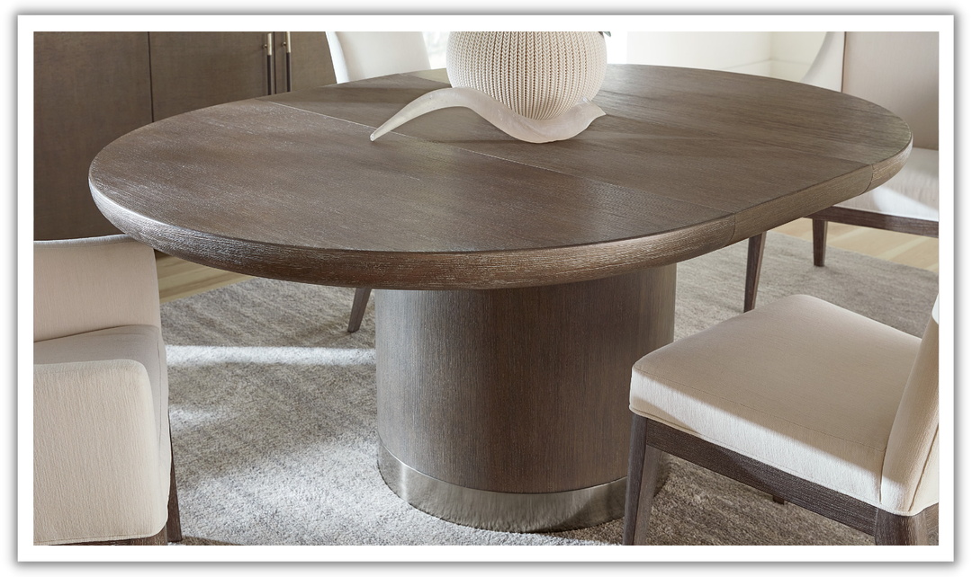 Hooker Furniture Casual Dining Modern Mood Round Dining Table with leaf-Jennifer Furniture
